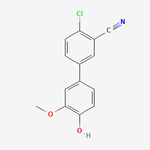 molecular formula C14H10ClNO2 B597248 4-(4-Chloro-3-cyanophenyl)-2-methoxyphenol CAS No. 1261901-36-3