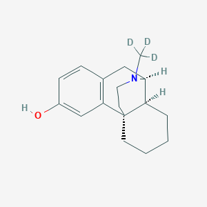 molecular formula C17H23NO B059725 (1S,9S,10S)-17-(Trideuteriomethyl)-17-azatetracyclo[7.5.3.01,10.02,7]heptadeca-2(7),3,5-trien-4-ol CAS No. 1217978-17-0