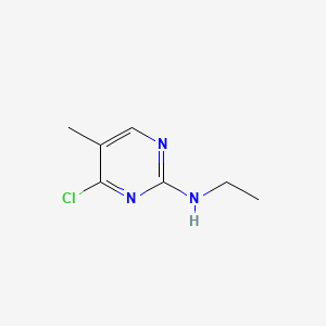 molecular formula C7H10ClN3 B597255 4-chloro-N-ethyl-5-methylpyrimidin-2-amine CAS No. 1289387-57-0