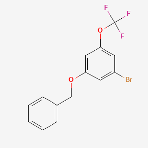 molecular formula C14H10BrF3O2 B597262 1-(Benzyloxy)-3-bromo-5-(trifluoromethoxy)benzene CAS No. 1221658-68-9