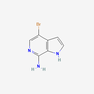 molecular formula C7H6BrN3 B597263 4-bromo-1H-pyrrolo[2,3-c]pyridin-7-amine CAS No. 1260383-20-7