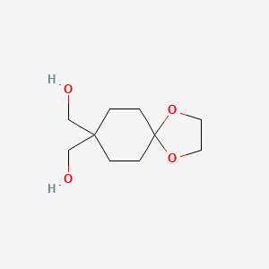 molecular formula C10H18O4 B597267 1,4-Dioxaspiro[4.5]decane-8,8-diyldimethanol CAS No. 1256546-72-1