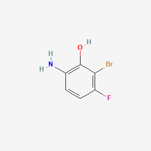 molecular formula C6H5BrFNO B597268 6-Amino-2-bromo-3-fluorophenol CAS No. 1257535-00-4