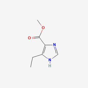 molecular formula C7H10N2O2 B597270 methyl 4-ethyl-1H-imidazole-5-carboxylate CAS No. 197574-43-9