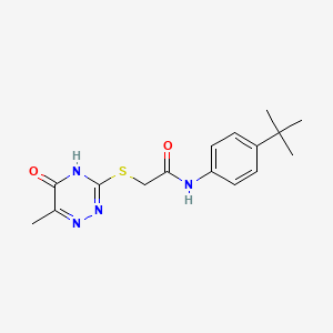 molecular formula C16H20N4O2S B5972704 N-(4-tert-butylphenyl)-2-[(6-methyl-5-oxo-4H-1,2,4-triazin-3-yl)sulfanyl]acetamide 