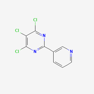 molecular formula C9H4Cl3N3 B597285 4,5,6-Trichloro-2-(pyridin-3-yl)pyrimidine CAS No. 1314401-24-5