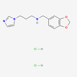 molecular formula C14H19Cl2N3O2 B5972926 N-(1,3-benzodioxol-5-ylmethyl)-3-imidazol-1-ylpropan-1-amine;dihydrochloride 