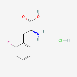 molecular formula C9H11ClFNO2 B597300 L-Phenylalanine, 2-fluoro-, hydrochloride CAS No. 122839-57-0