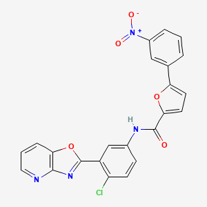 molecular formula C23H13ClN4O5 B5973004 N-(4-Chloro-3-{[1,3]oxazolo[4,5-B]pyridin-2-YL}phenyl)-5-(3-nitrophenyl)furan-2-carboxamide 