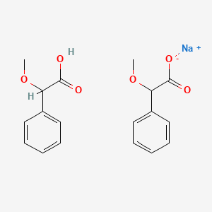 molecular formula C18H19NaO6 B597302 alpha-Methoxyphenylacetic Acid Hemisodium Salt CAS No. 13911-17-6