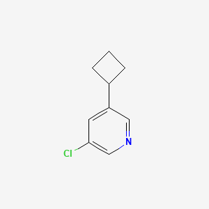 molecular formula C9H10ClN B597305 3-Chloro-5-cyclobutylpyridine CAS No. 1369803-26-8