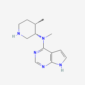 molecular formula C13H19N5 B597307 N-methyl-N-((3S,4S)-4-methylpiperidin-3-yl)-7H-pyrrolo[2,3-d]pyrimidin-4-amine CAS No. 1260614-73-0