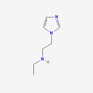 molecular formula C7H13N3 B597319 N-Ethyl-2-(1-imidazolyl)ethanamine CAS No. 1211472-59-1