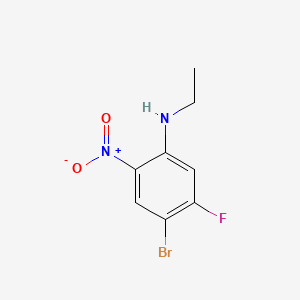 molecular formula C8H8BrFN2O2 B597320 4-Bromo-N-ethyl-5-fluoro-2-nitroaniline CAS No. 1261901-27-2