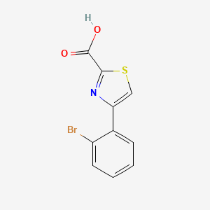 molecular formula C10H6BrNO2S B597321 4-(2-Bromophenyl)thiazole-2-carboxylic acid CAS No. 1261268-93-2