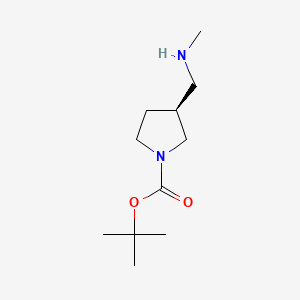 molecular formula C11H22N2O2 B597323 (S)-Tert-butyl 3-((methylamino)methyl)pyrrolidine-1-carboxylate CAS No. 1245642-79-8