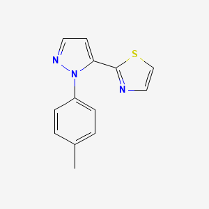 molecular formula C13H11N3S B597324 2-(1-(p-Tolyl)-1H-pyrazol-5-yl)thiazole CAS No. 1269293-89-1