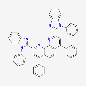 molecular formula C50H32N6 B597328 1,10-Phenanthroline, 4,7-diphenyl-2,9-bis(1-phenyl-1H-benziMidazol-2-yl)- CAS No. 1315609-59-6