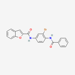 molecular formula C22H15BrN2O3 B5973300 N-(4-benzamido-3-bromophenyl)-1-benzofuran-2-carboxamide 