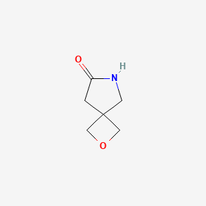 molecular formula C6H9NO2 B597332 2-Oxa-6-azaspiro[3.4]octan-7-one CAS No. 1207174-87-5