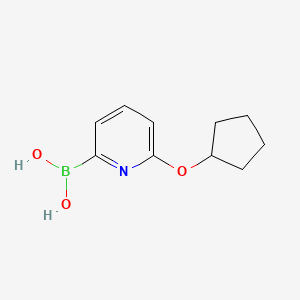 molecular formula C10H14BNO3 B597333 (6-(Cyclopentyloxy)pyridin-2-yl)boronic acid CAS No. 1310404-91-1