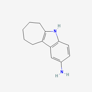 molecular formula C13H16N2 B597335 5,6,7,8,9,10-Hexahydrocyclohepta[b]indol-2-amine CAS No. 126087-49-8