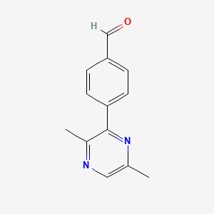 molecular formula C13H12N2O B597336 4-(3,6-Dimethylpyrazin-2-YL)benzaldehyde CAS No. 198084-10-5