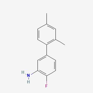molecular formula C14H14FN B597338 4-Fluoro-2',4'-dimethylbiphenyl-3-amine CAS No. 1226143-67-4