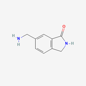 molecular formula C9H10N2O B597339 6-(Aminomethyl)isoindolin-1-one CAS No. 1251195-14-8