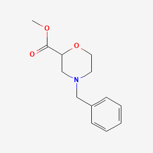 molecular formula C13H17NO3 B597345 Methyl 4-benzylmorpholine-2-carboxylate CAS No. 135782-29-5