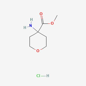 molecular formula C7H14ClNO3 B597347 Methyl 4-aminotetrahydro-2H-pyran-4-carboxylate hydrochloride CAS No. 199330-66-0
