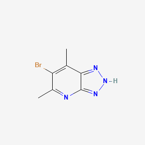 molecular formula C7H7BrN4 B597358 6-Bromo-5,7-dimethyl-2H-[1,2,3]triazolo[4,5-b]pyridine CAS No. 121655-34-3