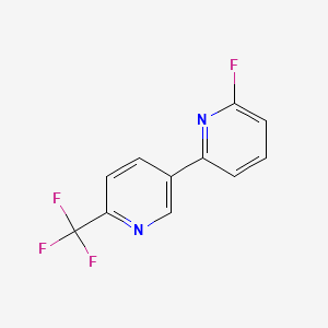 molecular formula C11H6F4N2 B597381 6-Fluoro-6'-(trifluoromethyl)-2,3'-bipyridine CAS No. 1245649-67-5