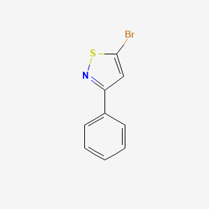 molecular formula C9H6BrNS B597382 5-溴-3-苯基异噻唑 CAS No. 13363-44-5