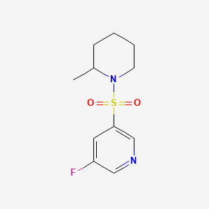 molecular formula C11H15FN2O2S B597389 3-Fluoro-5-(2-methylpiperidin-1-ylsulfonyl)pyridine CAS No. 1241234-75-2