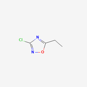 molecular formula C4H5ClN2O B597391 3-Chloro-5-ethyl-1,2,4-oxadiazole CAS No. 1256643-47-6