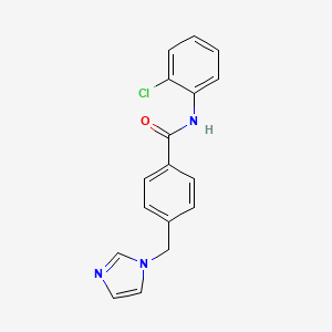 molecular formula C17H14ClN3O B5973942 N-(2-chlorophenyl)-4-(imidazol-1-ylmethyl)benzamide 