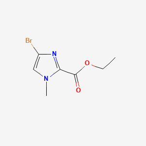 molecular formula C7H9BrN2O2 B597395 Ethyl 4-bromo-1-methyl-1H-imidazole-2-carboxylate CAS No. 1260672-33-0