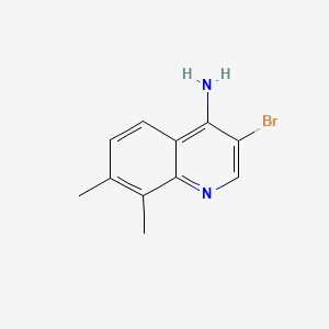 molecular formula C11H11BrN2 B597396 3-Bromo-7,8-dimethylquinolin-4-amine CAS No. 1209819-60-2