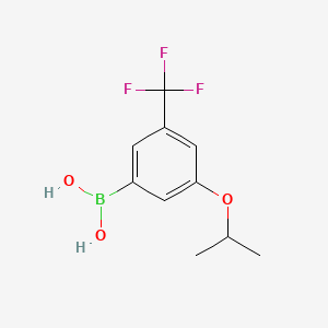 molecular formula C10H12BF3O3 B597398 3-Isopropoxy-5-trifluoromethylphenylboronic acid CAS No. 1256345-44-4
