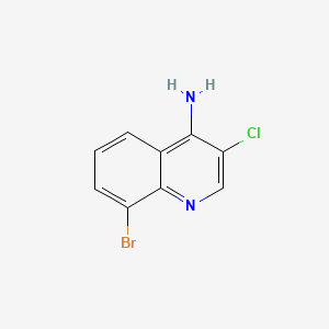 B597402 8-Bromo-3-chloroquinolin-4-amine CAS No. 1210225-73-2