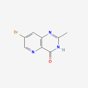 molecular formula C8H6BrN3O B597407 7-Bromo-2-methylpyrido[3,2-d]pyrimidin-4-ol CAS No. 1228666-56-5