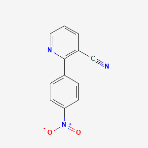 molecular formula C12H7N3O2 B597408 2-(4-硝基苯基)吡啶-3-碳腈 CAS No. 1352318-15-0