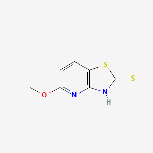molecular formula C7H6N2OS2 B597413 5-甲氧基噻唑并[4,5-b]吡啶-2-硫醇 CAS No. 1215206-53-3