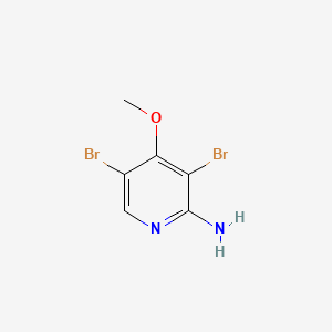 molecular formula C6H6Br2N2O B597414 3,5-Dibromo-4-methoxypyridin-2-amine CAS No. 1261269-82-2