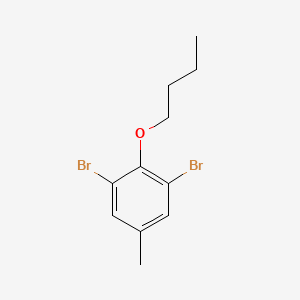 molecular formula C11H14Br2O B597418 1,3-Dibromo-2-butoxy-5-methylbenzene CAS No. 1245563-06-7