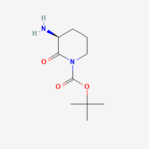 molecular formula C10H18N2O3 B597419 tert-butyl (3S)-3-amino-2-oxopiperidine-1-carboxylate CAS No. 1241726-10-2