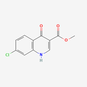 molecular formula C11H8ClNO3 B597420 Methyl 7-chloro-4-hydroxyquinoline-3-carboxylate CAS No. 140646-25-9