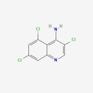 molecular formula C9H5Cl3N2 B597422 3,5,7-Trichloroquinolin-4-amine CAS No. 1211170-14-7