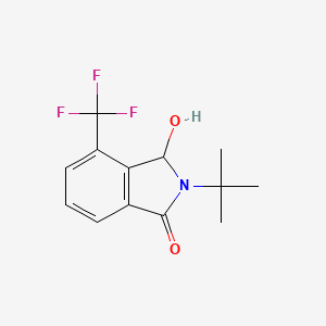 molecular formula C13H14F3NO2 B597425 2-T-Butyl-3-hydroxy-4-trifluoromethylisoindolin-1-one CAS No. 1242336-58-8